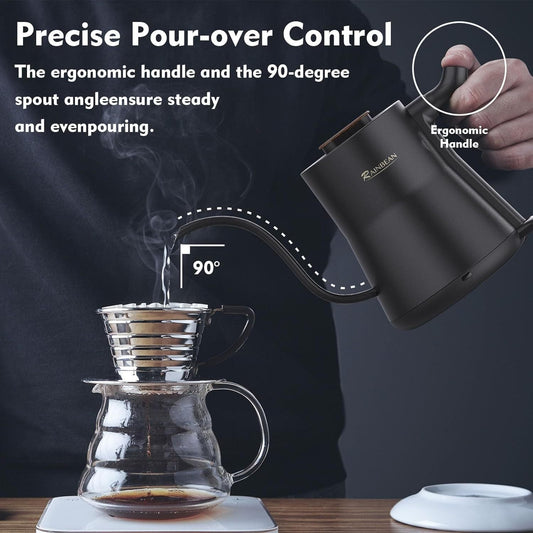 Gooseneck Electric Kettle, Pour Over Coffee Kettle Hot Water Tea Kettle,Stainless Steel Inner With Leak Proof Design,Rapid Heating, Auto Shutoff - WAREHOUSE SHOP