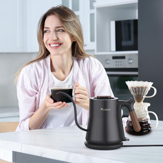 Gooseneck Electric Kettle, Pour Over Coffee Kettle Hot Water Tea Kettle,Stainless Steel Inner With Leak Proof Design,Rapid Heating, Auto Shutoff - WAREHOUSE SHOP