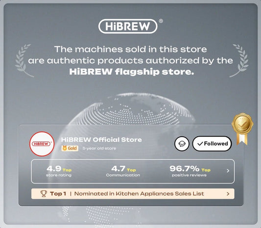 HiBREW Multiple Capsule Coffee Machine, Hot/Cold Dolce Gusto Milk Nespresso Capsule ESE Pod Ground Coffee Cafeteria 20Bar 5 in 1 - WAREHOUSE SHOP