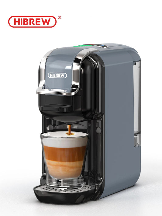HiBREW Multiple Capsule Coffee Machine, Hot/Cold Dolce Gusto Milk Nespresso Capsule ESE Pod Ground Coffee Cafeteria 20Bar 5 in 1 - WAREHOUSE SHOP