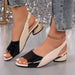 Ins Plaid Stone Pattern Sandals Summer Peep Toe Block Heels Ankle - strap Office Shoes For Women - WAREHOUSE SHOP