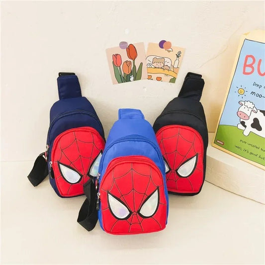 Kawaii Superhero Kids Chest Bag – Spider - Man, Superman & Iron Man Cartoon Crossbody Shoulder Bag for Children - WAREHOUSE SHOP