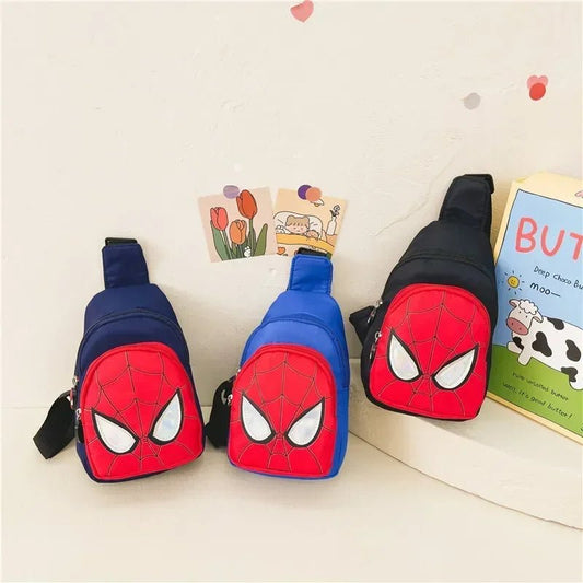 Kawaii Superhero Kids Chest Bag – Spider - Man, Superman & Iron Man Cartoon Crossbody Shoulder Bag for Children - WAREHOUSE SHOP