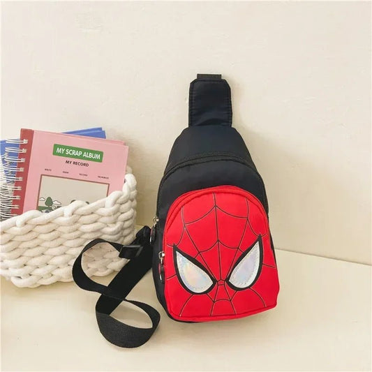 Kawaii Superhero Kids Chest Bag – Spider - Man, Superman & Iron Man Cartoon Crossbody Shoulder Bag for Children - WAREHOUSE SHOP