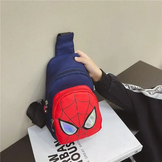 Kawaii Superhero Kids Chest Bag – Spider - Man, Superman & Iron Man Cartoon Crossbody Shoulder Bag for Children - WAREHOUSE SHOP