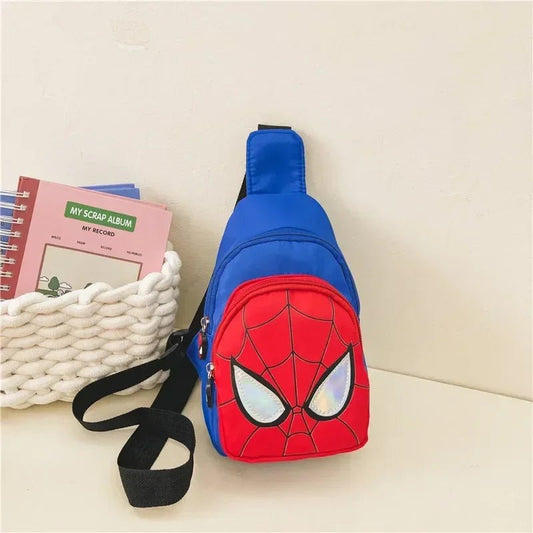 Kawaii Superhero Kids Chest Bag – Spider - Man, Superman & Iron Man Cartoon Crossbody Shoulder Bag for Children - WAREHOUSE SHOP