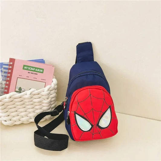 Kawaii Superhero Kids Chest Bag – Spider - Man, Superman & Iron Man Cartoon Crossbody Shoulder Bag for Children - WAREHOUSE SHOP