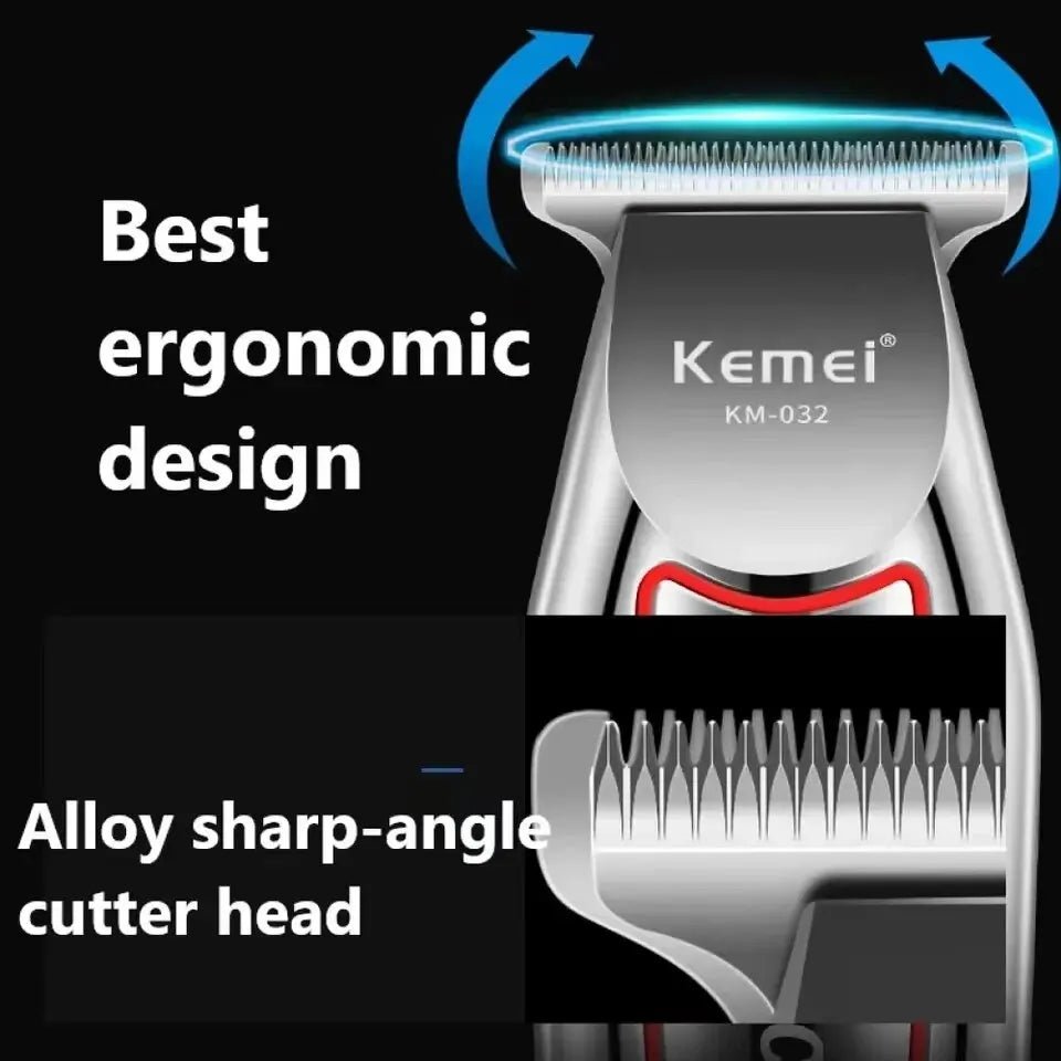 KEMEI Profession Hair Trimmer Electric Beard Trimmer For Men Hair Clipper Hair Cutter Machine Hair Cut Grooming Kit KM - 032 - WAREHOUSE SHOP