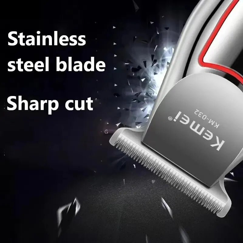 KEMEI Profession Hair Trimmer Electric Beard Trimmer For Men Hair Clipper Hair Cutter Machine Hair Cut Grooming Kit KM - 032 - WAREHOUSE SHOP