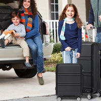 Kono Lightweight Cabin Suitcase - 20/24/28 Inch ABS Hard Shell, Fits EasyJet Under Seat, large - Compact Carry - On Trolley Case - WAREHOUSE SHOP