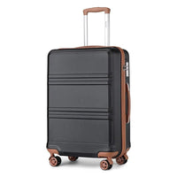 Kono Lightweight Cabin Suitcase - 20/24/28 Inch ABS Hard Shell, Fits EasyJet Under Seat, large - Compact Carry - On Trolley Case - WAREHOUSE SHOP