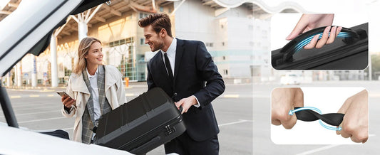 Kono Lightweight Cabin Suitcase - 20/24/28 Inch ABS Hard Shell, Fits EasyJet Under Seat, large - Compact Carry - On Trolley Case - WAREHOUSE SHOP