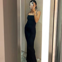 Ladies Casual, Long Dress. Sexy Sleeveless Backless Bodycon Maxi Dresses. - WAREHOUSE SHOP