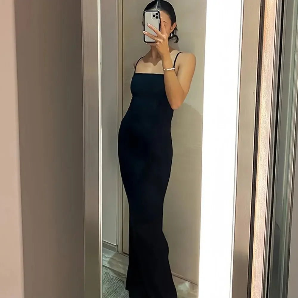 Ladies Casual, Long Dress. Sexy Sleeveless Backless Bodycon Maxi Dresses. - WAREHOUSE SHOP