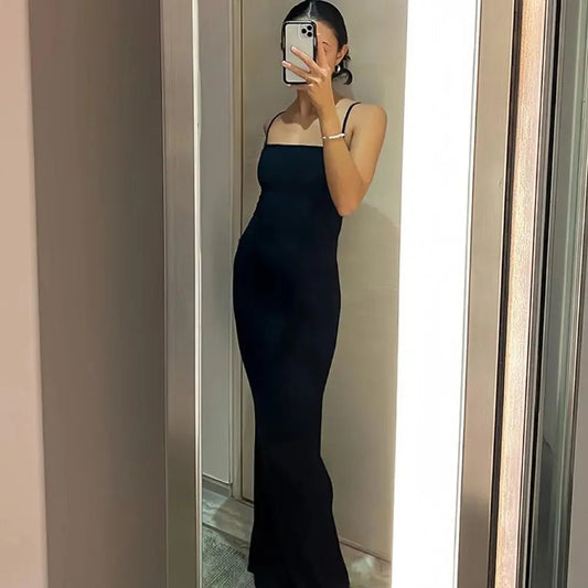 Ladies Casual, Long Dress. Sexy Sleeveless Backless Bodycon Maxi Dresses. - WAREHOUSE SHOP