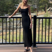 Ladies Casual, Long Dress. Sexy Sleeveless Backless Bodycon Maxi Dresses. - WAREHOUSE SHOP