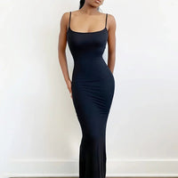 Ladies Casual, Long Dress. Sexy Sleeveless Backless Bodycon Maxi Dresses. - WAREHOUSE SHOP