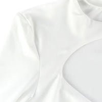 Ladies classic Dresses. Hollow Out Turtleneck Regular Long Sleeve Sheath Bodycon. - WAREHOUSE SHOP