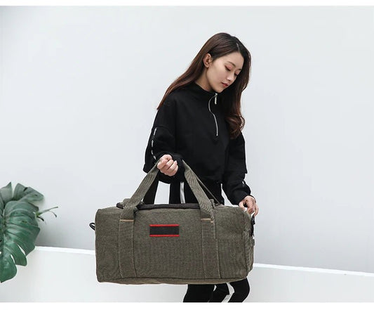 Large Capaci Canvas Travel Bag Handheld Long Distance Lage Bag for Men And Women on Busin Trips Wear Resistant Chee... - WAREHOUSE SHOP