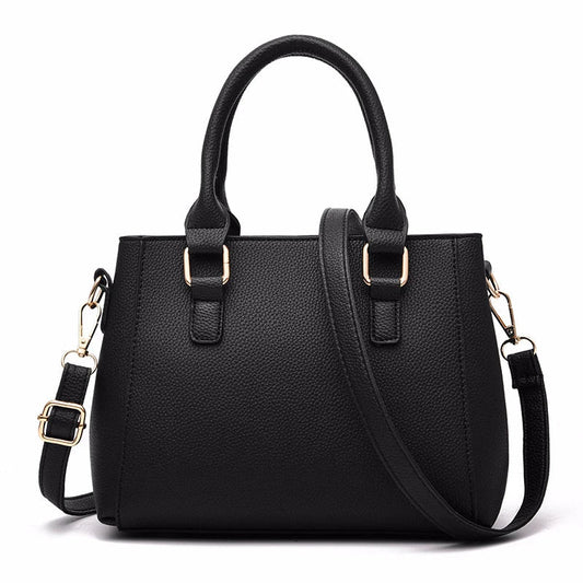 Leather embroidery messenger bag with stylish design, spacious handbag, and chic hair ball detail – perfect everyday sac à main. - WAREHOUSE SHOP