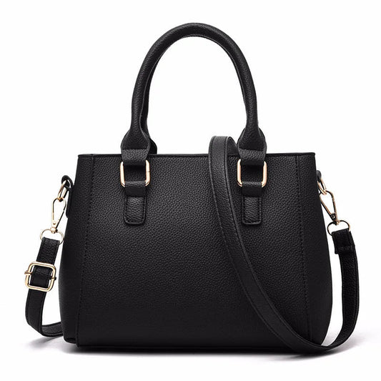 Leather embroidery messenger bag with stylish design, spacious handbag, and chic hair ball detail – perfect everyday sac à main. - WAREHOUSE SHOP