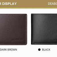 Leather Men Short Wallet Thin Style Folding Young Men Credit Card Holder Wallet - WAREHOUSE SHOP