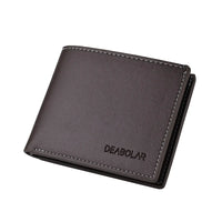 Leather Men Short Wallet Thin Style Folding Young Men Credit Card Holder Wallet - WAREHOUSE SHOP