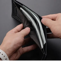 Leather Men Short Wallet Thin Style Folding Young Men Credit Card Holder Wallet - WAREHOUSE SHOP