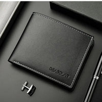 Leather Men Short Wallet Thin Style Folding Young Men Credit Card Holder Wallet - WAREHOUSE SHOP