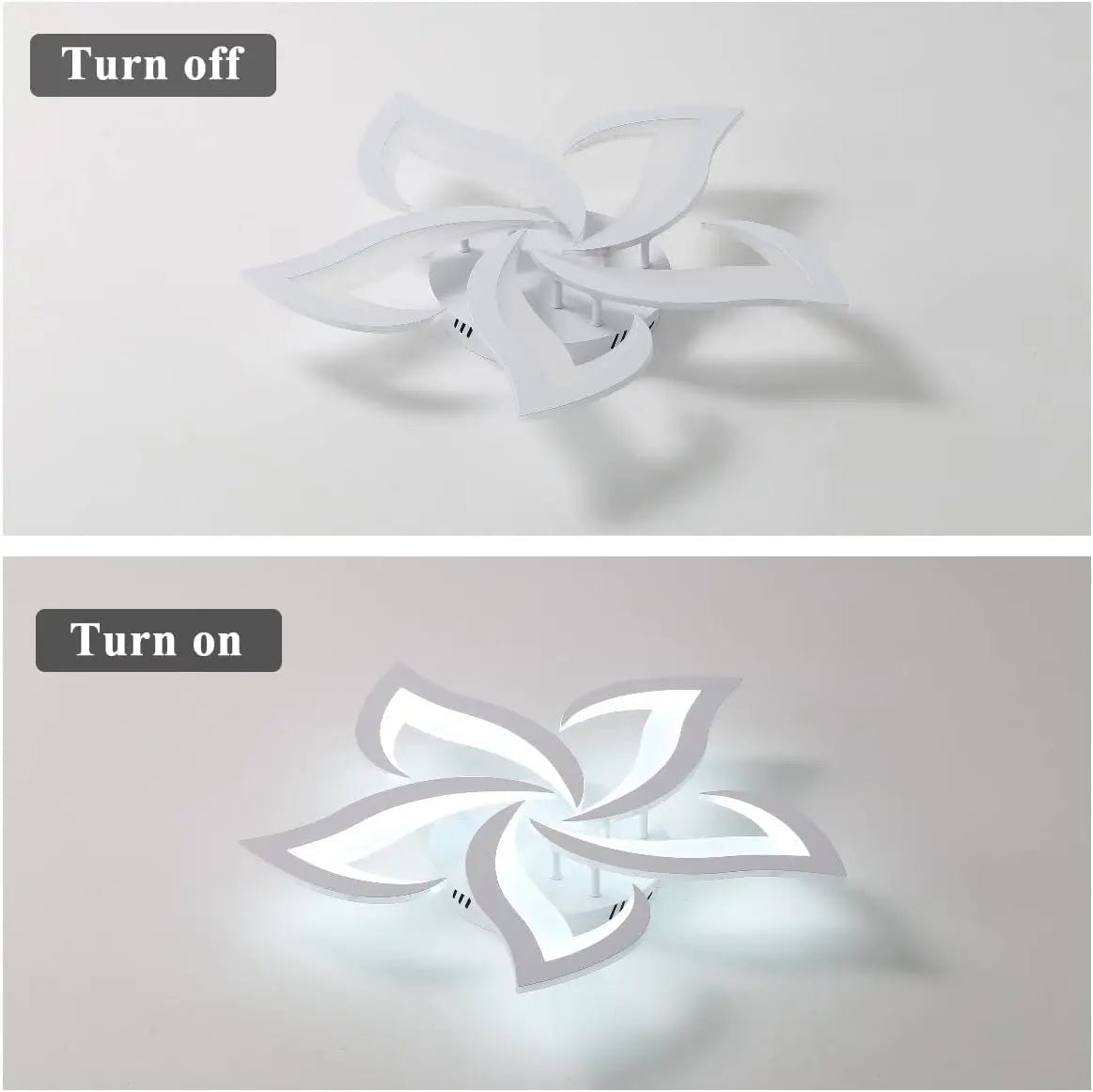 LED Ceiling Light,Modern Ceiling Lamp 60W 4500LM，Modern Petal Ceiling Light Fixture for Living Room Kitchen Bathroom Bedroom - WAREHOUSE SHOP