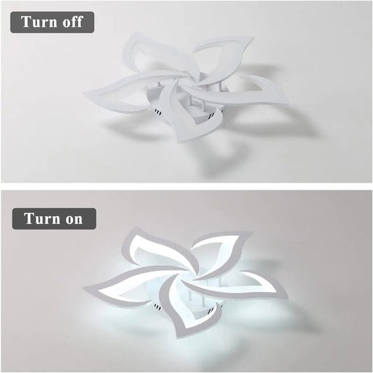 LED Ceiling Light,Modern Ceiling Lamp 60W 4500LM，Modern Petal Ceiling Light Fixture for Living Room Kitchen Bathroom Bedroom - WAREHOUSE SHOP
