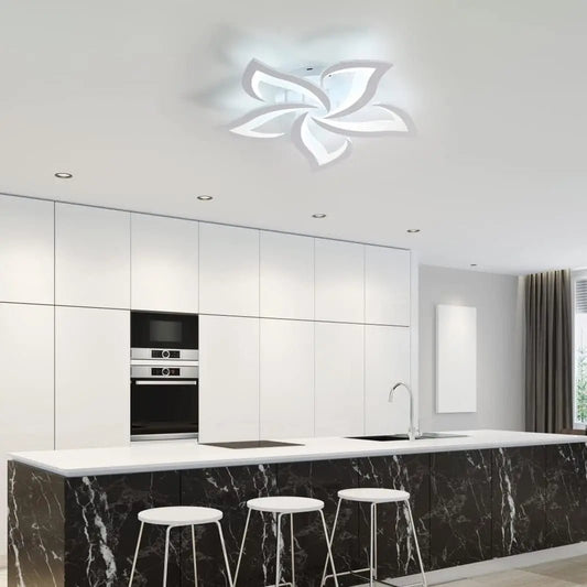 LED Ceiling Light,Modern Ceiling Lamp 60W 4500LM，Modern Petal Ceiling Light Fixture for Living Room Kitchen Bathroom Bedroom - WAREHOUSE SHOP