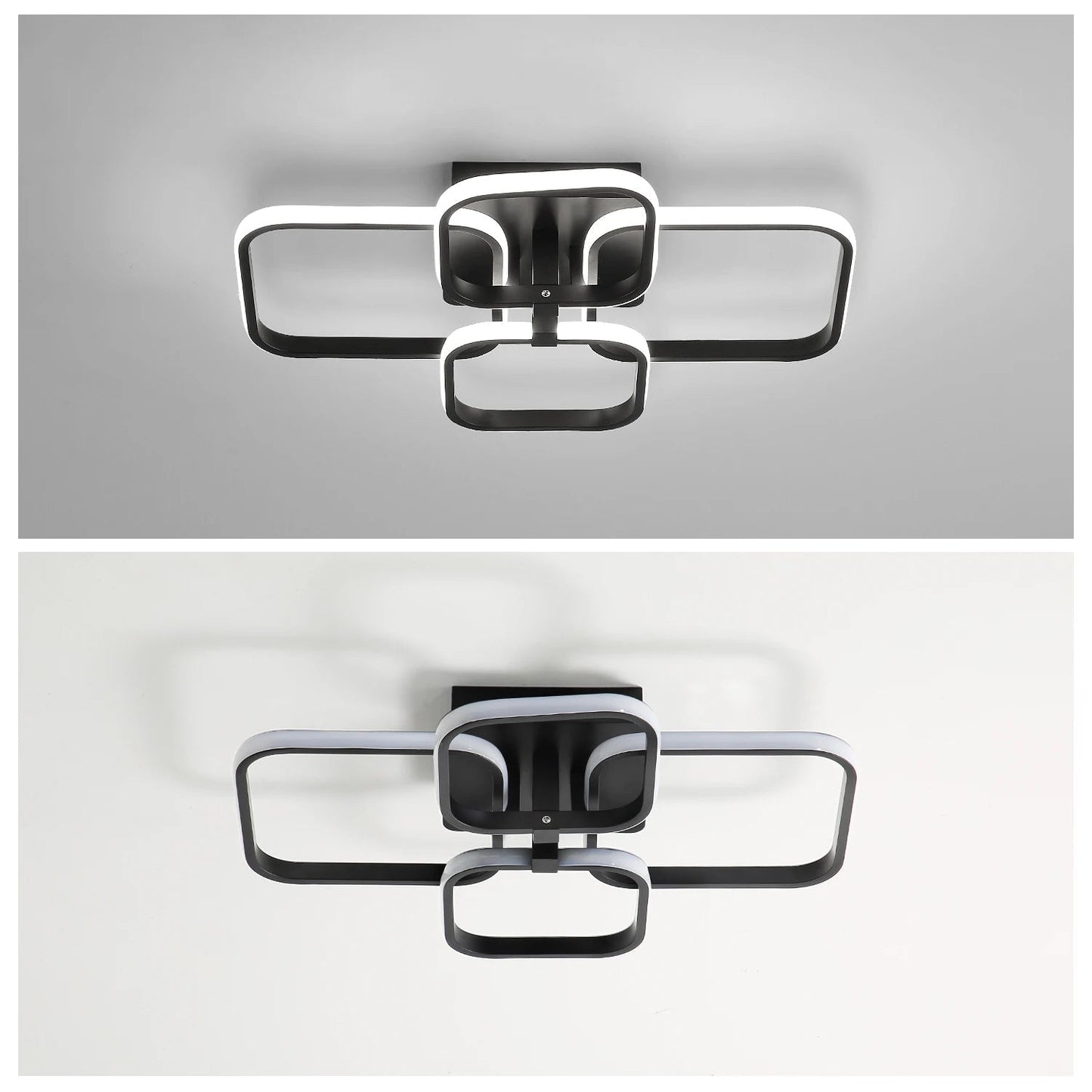 LED Ceiling Light,Modern Square LED Ceiling Lamp,60W Metal Acrylic Indoor Light for Bedroom,Study Room,Cool White Light 6000K - WAREHOUSE SHOP