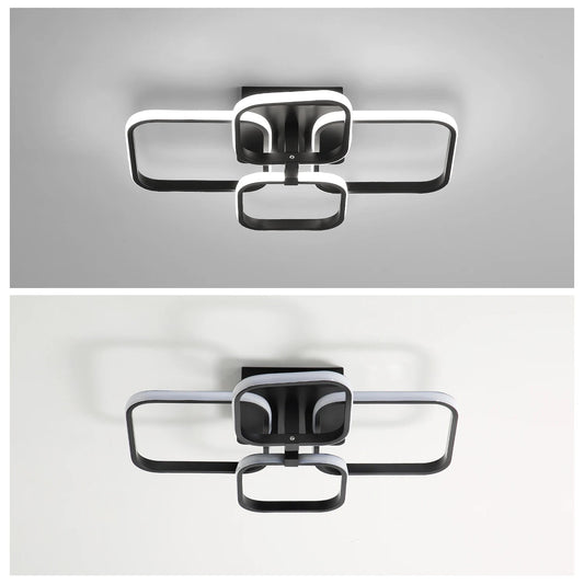 LED Ceiling Light,Modern Square LED Ceiling Lamp,60W Metal Acrylic Indoor Light for Bedroom,Study Room,Cool White Light 6000K - WAREHOUSE SHOP
