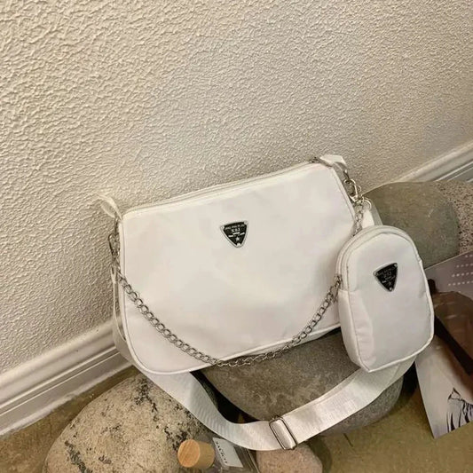 Lightweight and durable nylon crossbody bag for women. Perfect everyday casual bag with a stylish underarm design - WAREHOUSE SHOP