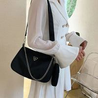 Lightweight and durable nylon crossbody bag for women. Perfect everyday casual bag with a stylish underarm design - WAREHOUSE SHOP