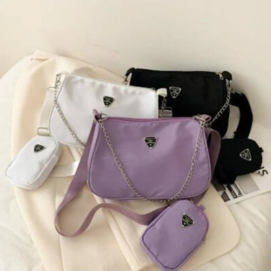 Lightweight and durable nylon crossbody bag for women. Perfect everyday casual bag with a stylish underarm design - WAREHOUSE SHOP