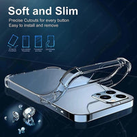 Luxury Shockproof Clear Phone Cases For iPhone 16 15 14 13 12 11 Pro Max 8 Plus XR XS Max Silicone Bumper Transparent Back Cover - WAREHOUSE SHOP