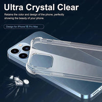 Luxury Shockproof Clear Phone Cases For iPhone 16 15 14 13 12 11 Pro Max 8 Plus XR XS Max Silicone Bumper Transparent Back Cover - WAREHOUSE SHOP