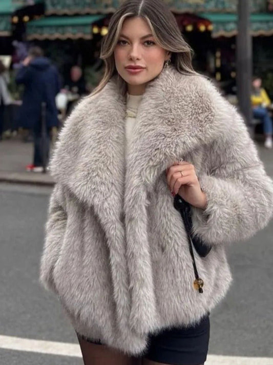 Luxury Winter Coat. Thicken Lapel Outwear. - WAREHOUSE SHOP