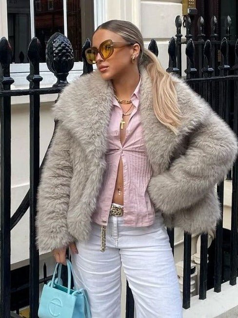 Luxury Winter Coat. Thicken Lapel Outwear. - WAREHOUSE SHOP