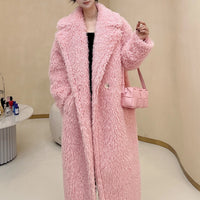 Luxury Women Faux Fur Winter Coats. Comfortable warmed Outerwear, Open Front Long Cardigan Jacket. - WAREHOUSE SHOP