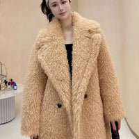 Luxury Women Faux Fur Winter Coats. Comfortable warmed Outerwear, Open Front Long Cardigan Jacket. - WAREHOUSE SHOP