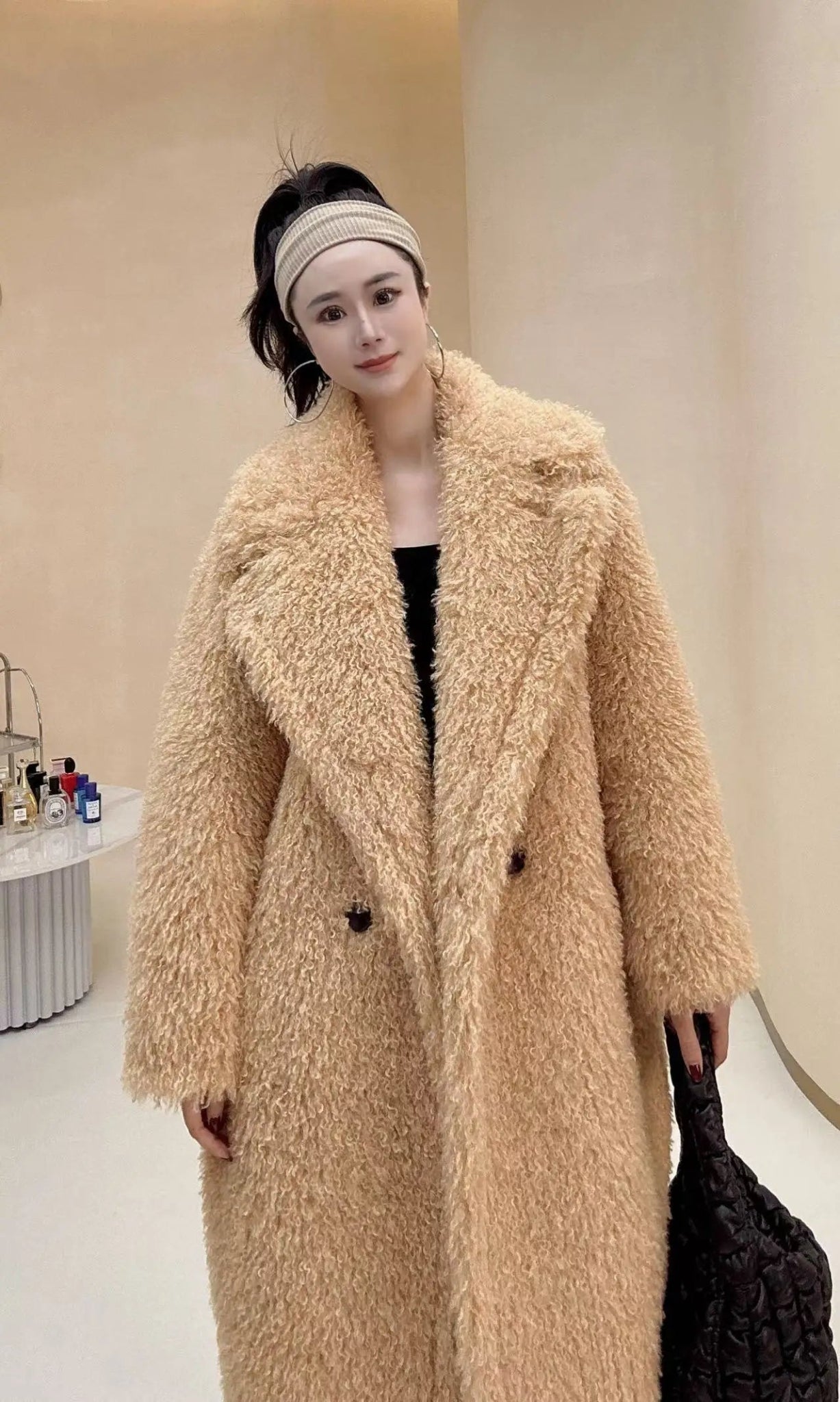 Luxury Women Faux Fur Winter Coats. Comfortable warmed Outerwear, Open Front Long Cardigan Jacket. - WAREHOUSE SHOP