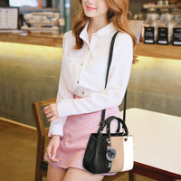 Luxury Women Hairball Ornaments Totes Patchwork Handbag. - WAREHOUSE SHOP