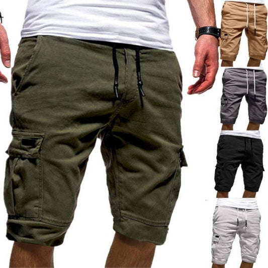 Men Casual Jogger Sports Cargo Shorts Military Combat Workout Gym Trousers Summer Mens Clothing - WAREHOUSE SHOP