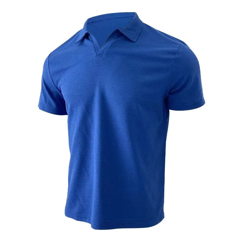 Men Waffle T-shirts Casual Oversized Short Sleeve Solid Color Loose Tee Shirt Tops CBFS - 23087 - C - WAREHOUSE SHOP