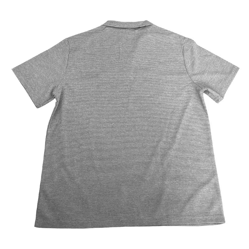 Men Waffle T-shirts Casual Oversized Short Sleeve Solid Color Loose Tee Shirt Tops CBFS - 23087 - C - WAREHOUSE SHOP