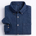 Men's Denim Casual Long Sleeve Pocket Shirt. Regular - Fit Comfortable Soft. 100% Cotton Washed Durability - WAREHOUSE SHOP