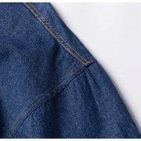 Men's Denim Casual Long Sleeve Pocket Shirt. Regular - Fit Comfortable Soft. 100% Cotton Washed Durability - WAREHOUSE SHOP